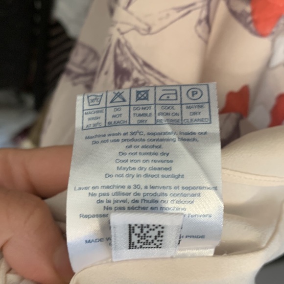 Ted Baker London beige floral Silk like dress with pockets - Picture 8 of 9